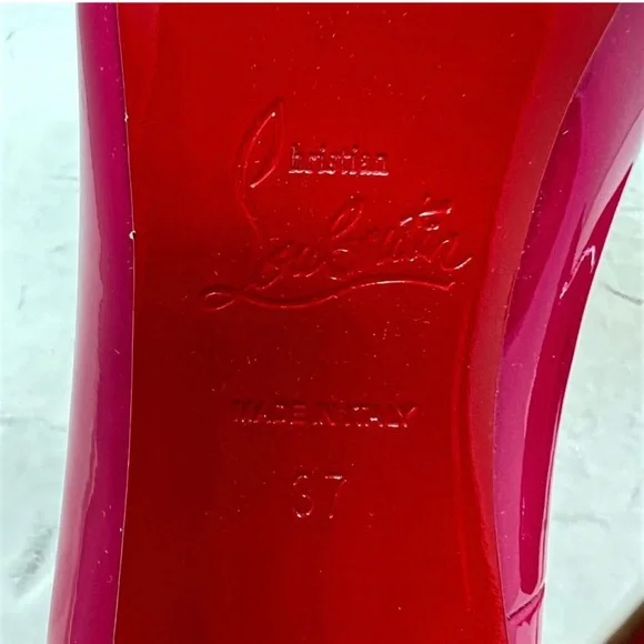 Christian Louboutin So Kate 120 Pink Patent Leather Pointed Toe High Heel Pumps - Picture 5 of 5